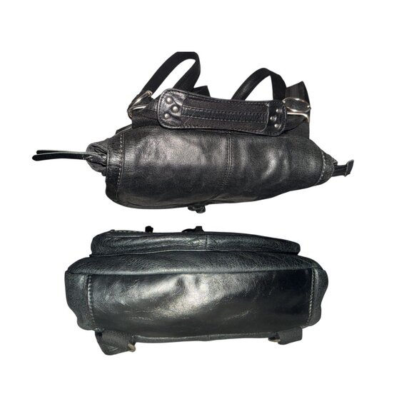 The SAK Ventura Convertible Backpack Black Leather Canvas Crossbody Bag Travel - Picture 7 of 11